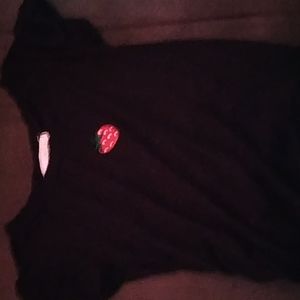 Black strawberry shirt